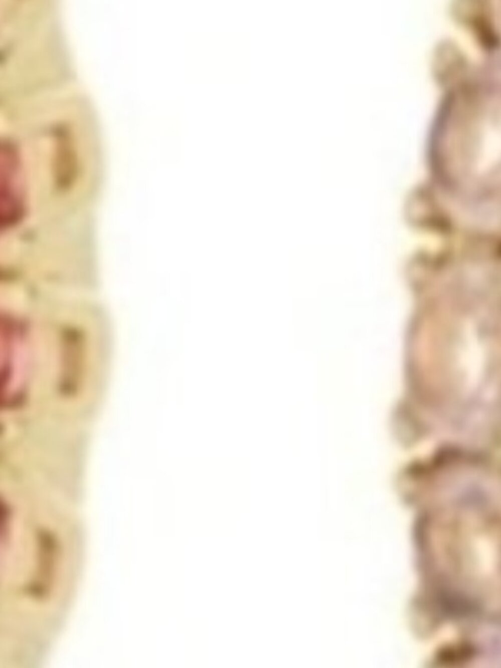 NWT COVET Cz Hoop Earrings In Pink Multi